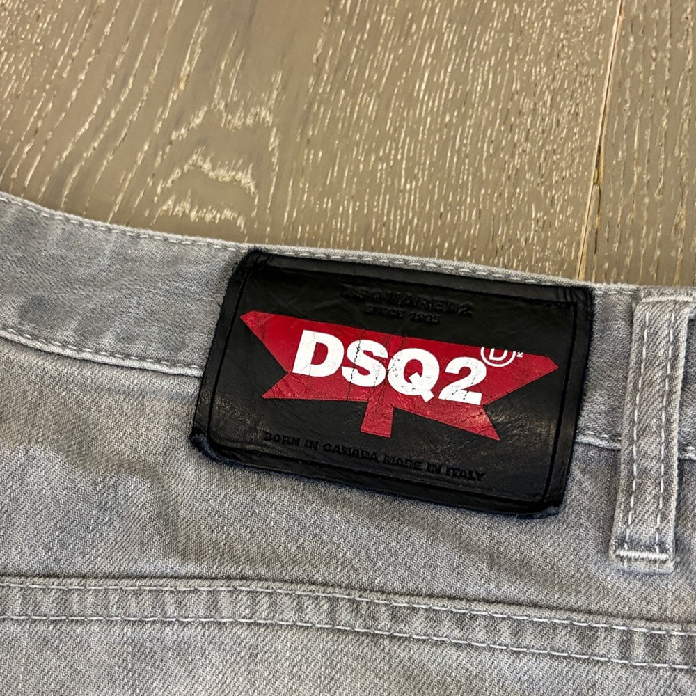 DSQUARED2 Distressed Light Gray Men's Jeans size 34 - Picture 7 of 7